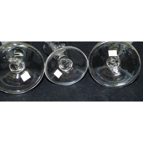 3 - 3 x Georgian Toast Masters Glasses 10cm high (3)