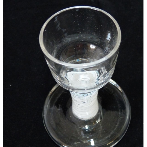 5 - A Similar Georgian Toast Masters Glass having opaque twist stem on large round sweeping base, 11.5cm... 