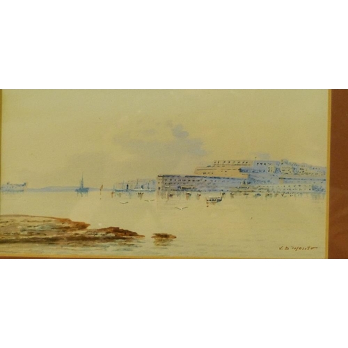 234 - A Pair of Maltese Watercolour's depicting river landscape with boats in foreground with buildings in... 