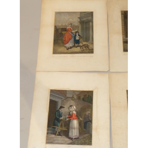 286 - A Set of 6 19th Century Coloured Engravings 