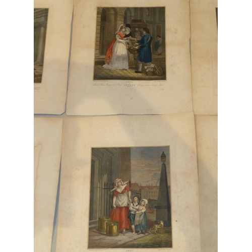 286 - A Set of 6 19th Century Coloured Engravings 