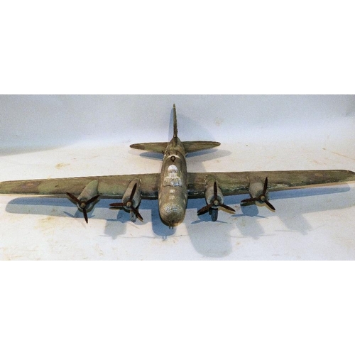 627 - A Wooden Model of a WWII Bomber  