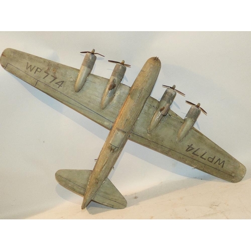 627 - A Wooden Model of a WWII Bomber  