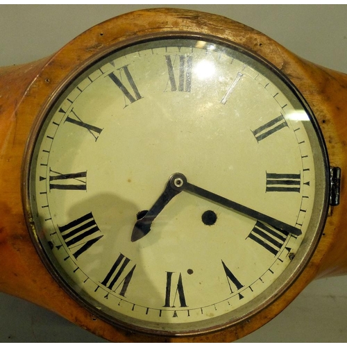 641 - A Propeller Wall Clock having circular white painted dial with Roman numeral (later battery movement... 