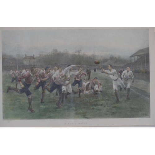 179 - A Coloured Rugby Print 