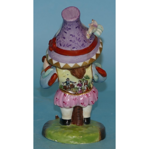 27 - A Derby Mansion House Dwarf on round base, 15cm high.