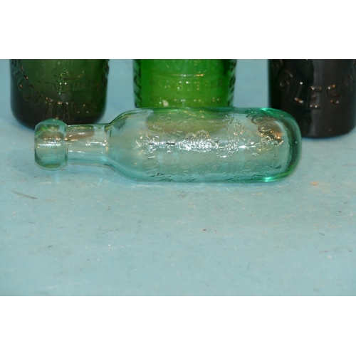 36 - 4 x Coloured Glass Bottles 