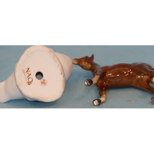 43 - A Nao Figure of a Duck, also a Beswick figure of a foal (2)