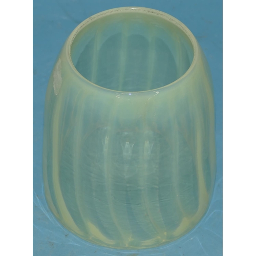 50 - An Opaline Glass Shade 17cm high, 16cm diameter.