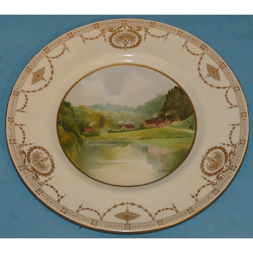 85 - A Royal Doulton Cabinet Plate, hand painted centre 