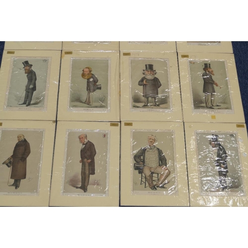 163 - A Set of 16 Vanity Fair Coloured Prints, full length portraits of various statesmen etc, all mounted... 