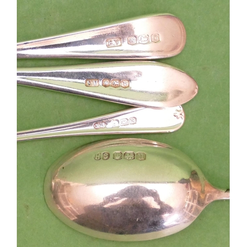 286 - A Set of 4 Sheffield Silver Seal Topped Teaspoons, 4 Sheffield silver teaspoons, another set of 4 Sh... 