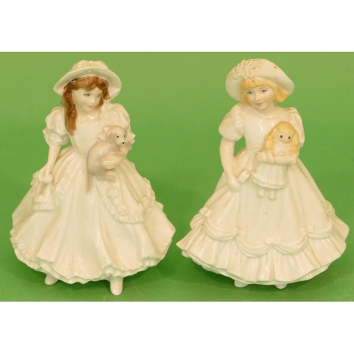 30 - 2 x Royal Worcester Figurines 