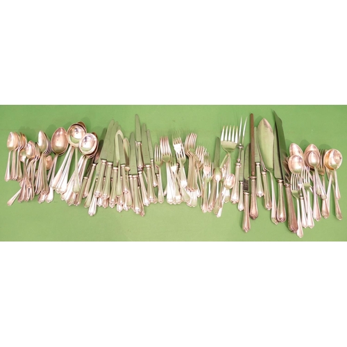 314 - A Priestley Silver Plated 6 Piece Setting Flatware Service comprising 5 piece carving set, a pair of... 