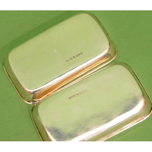 384 - A Pair of George V Plain Silver Rectangular Shaped Pin Dishes, Birmingham 1931, makers mark H&H, 11.... 