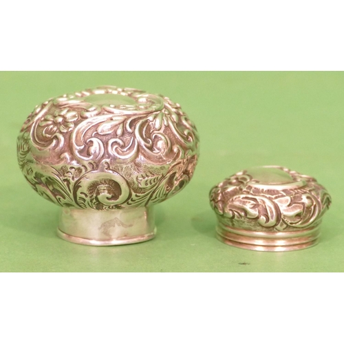 385 - A Silver Round Bulbous Shaped Pot having all over embossed floral, leaf and scroll decoration (made ... 