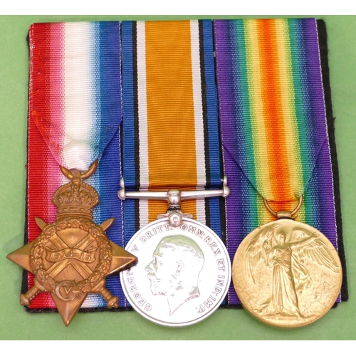 461 - A Set of 3 First World War Medals 1914/18 medal, war medal 1914/15 star 