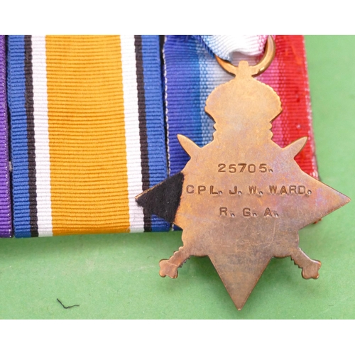 461 - A Set of 3 First World War Medals 1914/18 medal, war medal 1914/15 star 