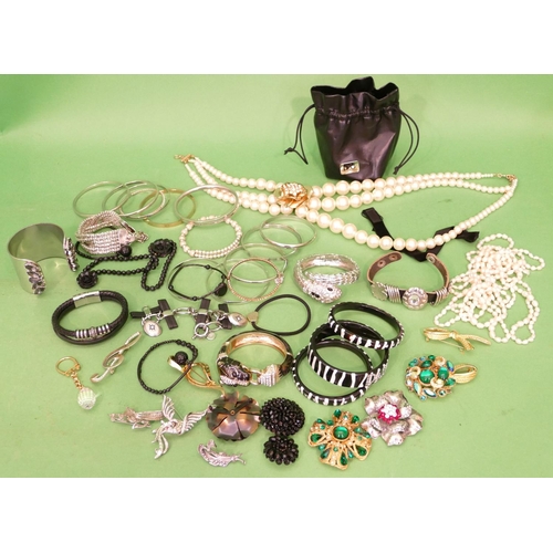 468 - D&G Bracelet and a quantity of various other similar  costume bracelets and bangles etc.