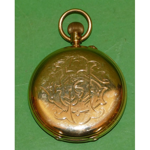 597 - Parkinson & Frodsham, London 18ct Gold Full Hunter Pocket Watch having engraved monogram, movement s... 