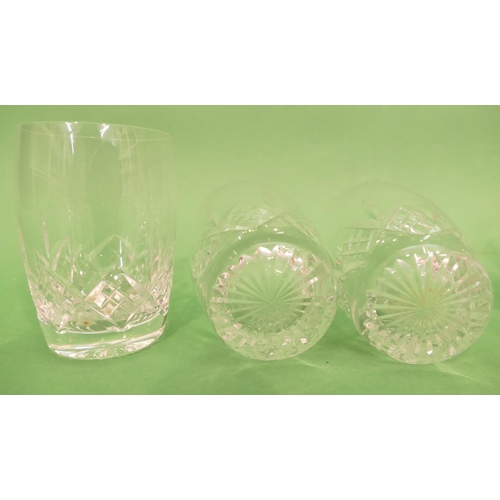 100 - A Set of 6 Small Cut Glass Tumblers, 3 brandy balloons, 4 small wine glasses, 4 sundae dishes, a cut... 