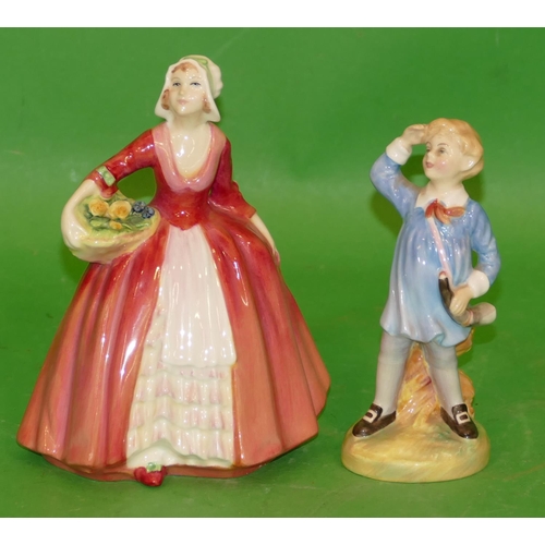 180 - A Royal Doulton Figurine Little bow peep HN2042 and another Royal Doulton figurine Janet HN1537 (2).