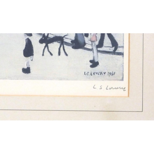 278 - L S Lowry, Signed Coloured Print 