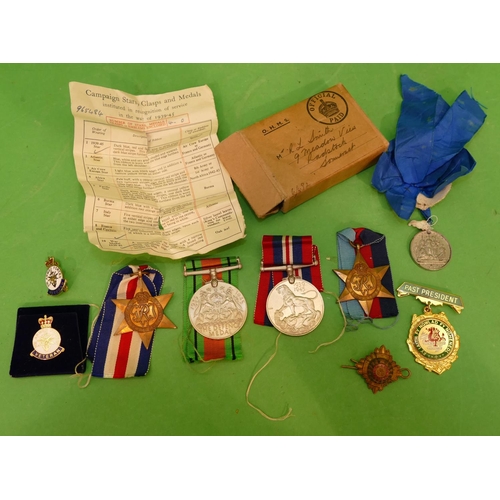 533 - 4 x Second World War Medals with certificates and box, also a Victorian coronation medal 1838 and va... 