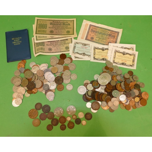 535 - 4 x 19th Century French Coins, 1855/54/56, an American Niagara Falls coin and a quantity of various ... 