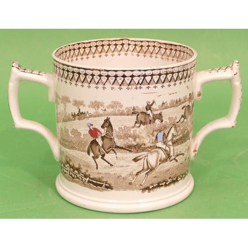 76 - A 19th Century J&R Goodwin 2 Handled Loving Cup 