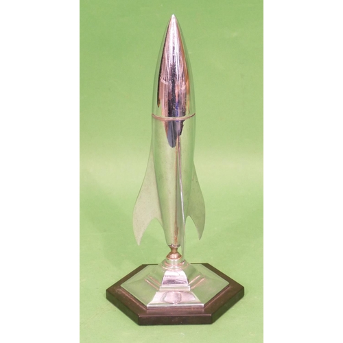 An Art Deco Novelty Chrome Planet Table Lighter in form of a