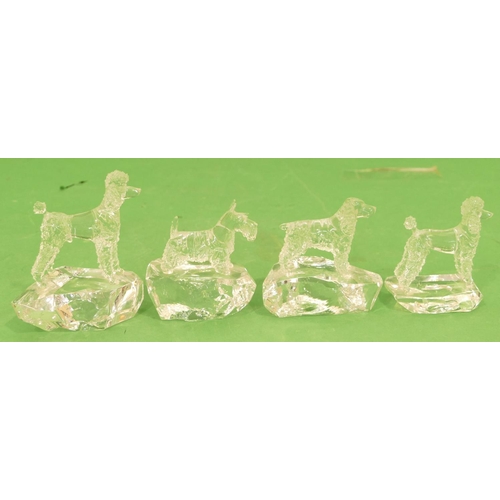 142 - 4 x Neil Harris Glass Figures of dogs, 2 x poodles, scottie and spaniel, largest 11.5cm high (4).