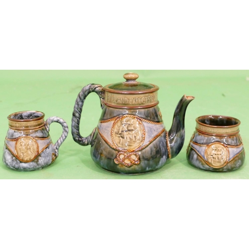 181 - A Royal Doulton Lord Nelson Round Bulbous Shaped 3 Piece Tea Service comprising teapot, milk jug, su... 