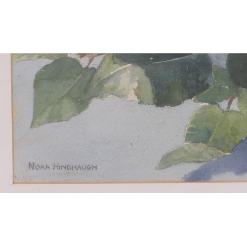 254 - Nora Hjndhaugh, Watercolour still life white roses, signed, in gilt frame, 22.5cm x 31.5cm.