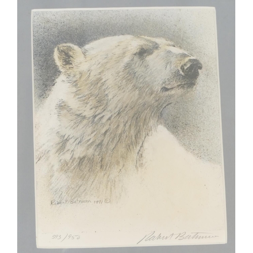 277 - Robert Bateman, 3 Coloured Prints depicting polar bears, all signed in pencil and numbered 593/950, ... 