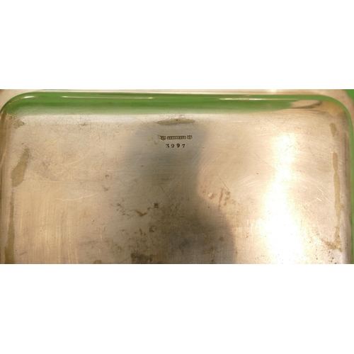 289 - A Silver Plated Rectangular Shaped Entree Dish having gadroon rim with cover, another similar entree... 