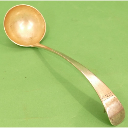 356 - An Edward VII Silver Soup Ladle, London 1901, makers mark GJ/DF, 9.6oz.