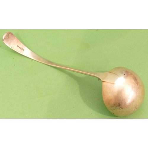 356 - An Edward VII Silver Soup Ladle, London 1901, makers mark GJ/DF, 9.6oz.