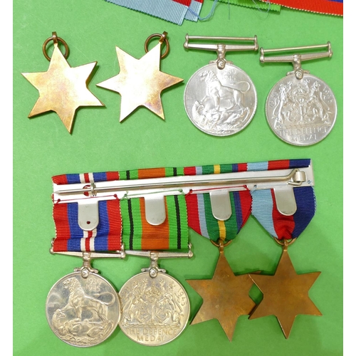 511 - A Bar of 4 Second World War Military Medals, defence medal, 1939-45 medal, Pacific star and The 1939... 