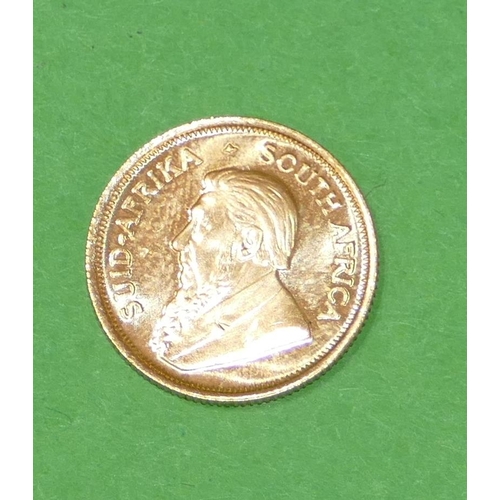 555 - 1/10 Gold Krugerrand 1984, 3.4g.