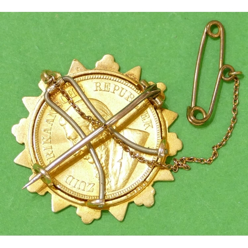 559 - A 19th Century 1 Pond 1897, mounted in 18ct gold removable mount, 12.4g gross.