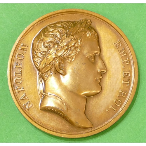 620 - A French Napoleon Gilt Bronze Medal 