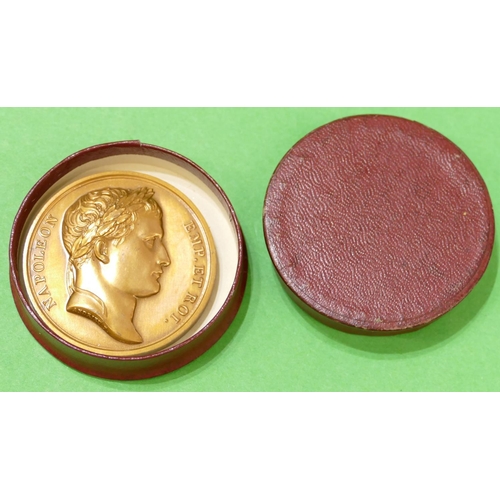 620 - A French Napoleon Gilt Bronze Medal 