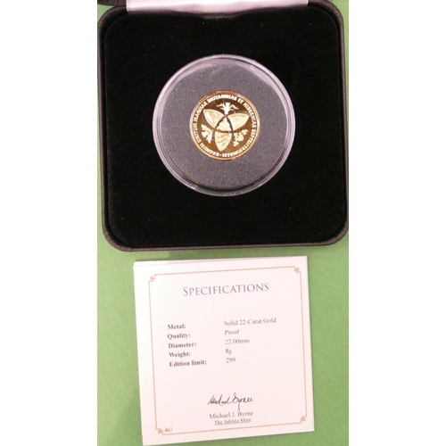 681 - A 2015 The Princess Charlotte of Cambridge Solid 22ct Gold Proof Commemorative Coin, limited edition... 