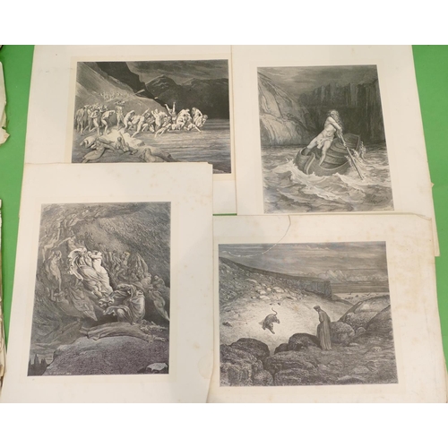 728 - Dante's Inferno Book with 12 illustrations (in need of restoration).