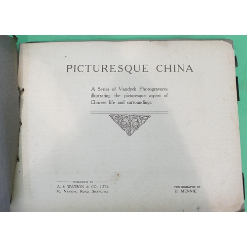 730 - An Oriental Picturesque China Book with 30 pictures.