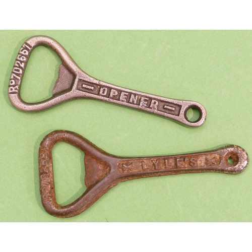 743 - A Bottle Opener stamped Titanic, another Lyle's bottle opener (2).