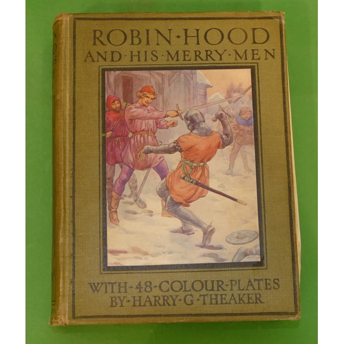 798 - 1 x Book Robin Hood and his merry men by E Charles Vivian, with 48 coloured plates, printed by Ward ... 