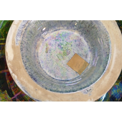 140 - Daisy Makeig-Jones for Wedgwood, Fairyland Lustre Bowl with woodland, bridge patterns having gilt fi... 