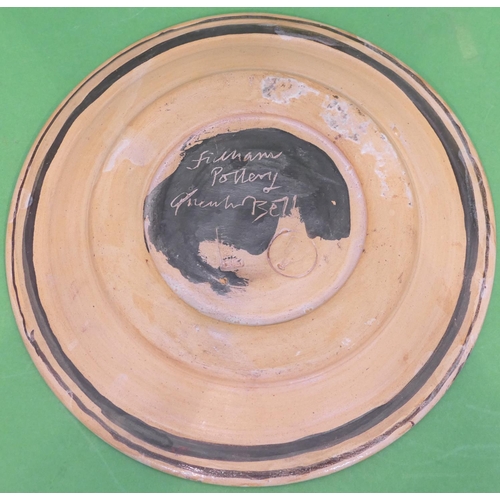 94 - Quentin Bell, Studio Pottery Glazed Earthenware Portrait Plate depicting young lady, stamped to base... 